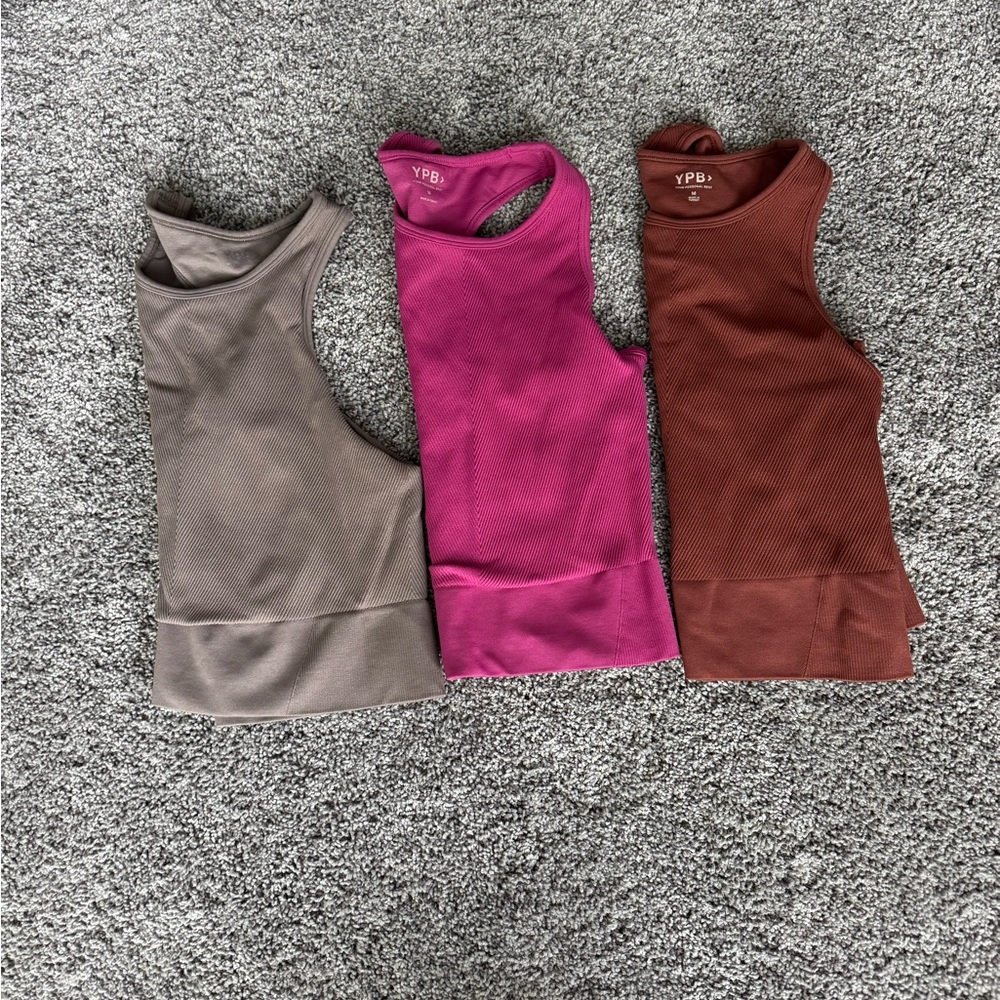Abercrombie & Fitch Women's Tank Tops - Gray, Pink, Brown